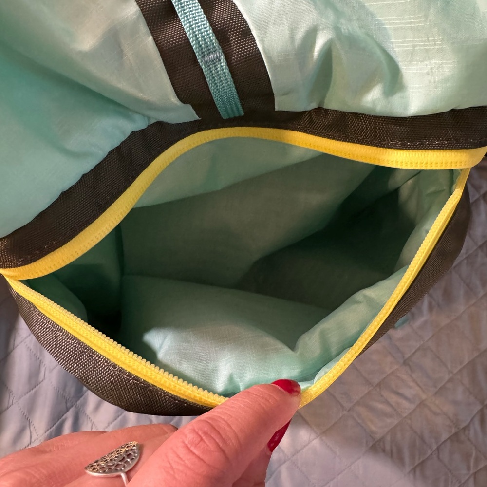 Cotopaxi Olive Green and Mint Backpack with Yellow Accent - Picture 5 of 8